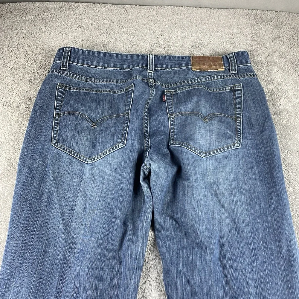 Vintage Levis 523 Straight Leg Jeans Mens 38X32 Blue Medium Wash USA 100% Cotton